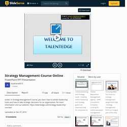 Strategy Management Course