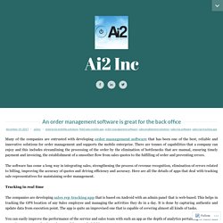 An order management software is great for the back office