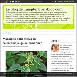 Mangions-nous mieux au paléolithique qu’aujourd’hui