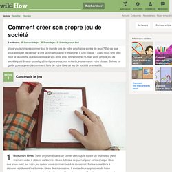Comment créer son propre jeu de société