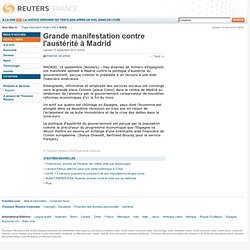 Grande manifestation contre l'austérité à Madrid
