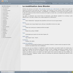 Doc:FR/2.4/Manual/Modeling