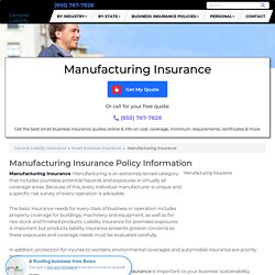 Manufacturing Insurance - Cost & Coverage (2019)
