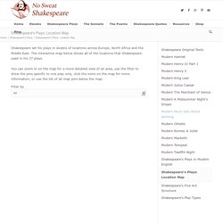 Map Of Shakespeare's Play Locations