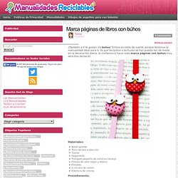 Marca páginas de libros con búhos