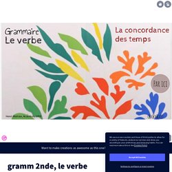 gramm 2nde, le verbe par marianne.chomienne sur Genially