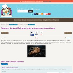 Steak and Ale Meat Marinade
