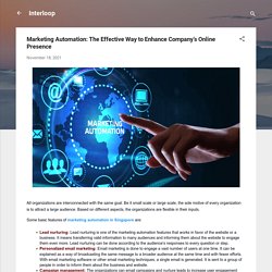 Marketing Automation: The Effective Way to Enhance Company’s Online Presence