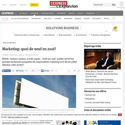 Marketing: quoi de neuf en 2016?