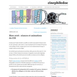 Mars 2016 : séances et animations du CDI