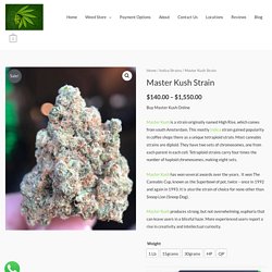Master Kush Strain - Weed For Sale Online