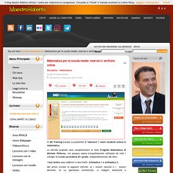 Matematica per la scuola media: esercizi e verifiche online