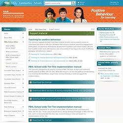 Support material / PB4L School-Wide / Welcome - Positive Behaviour for Learning