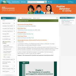 Support material / PB4L Restorative Practice