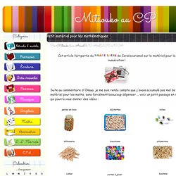 Petit matériel pour les mathématiques