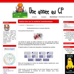 Rallye-lien sur le matériel mathématique - Une année au CP - mathématiques lecture albums