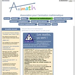 1. Les maths, ça sert !
