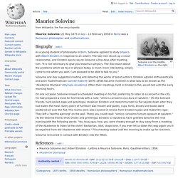 Maurice Solovine