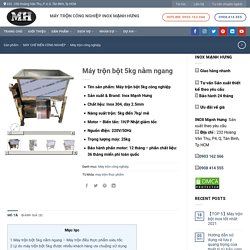 Máy trộn bột 5kg 7kg công nghiệp nằm ngang - Inox Mạnh Hưng
