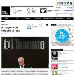 A mayor who refuses to lead