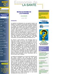Micro-économie de l'euthanasie