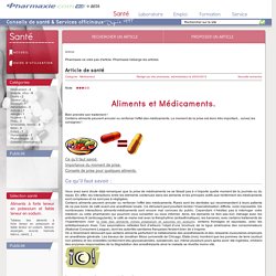 Médicament - Aliments et Médicaments. - Détail