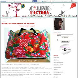 SAC cabas d'été : mélange vitaminé de pois, vichy et fleurs ! - .CéLINE FACTORY.