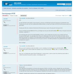 Genotypage APOE