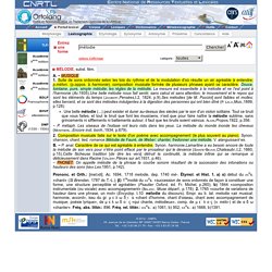 MÉLODIE : Définition de MÉLODIE