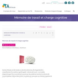Mémoire de travail et charge cognitive - TA@l’école