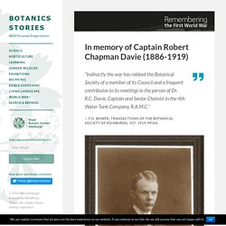 In memory of Captain Robert Chapman Davie (1886-1919)