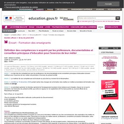Les compétences d'un prof