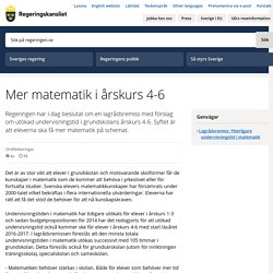 Mer matematik i årskurs 4-6