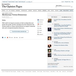 Meritocracy Versus Democracy
