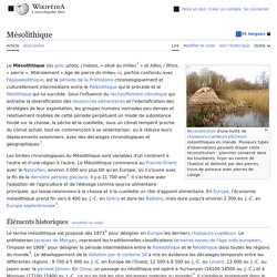 Mésolithique