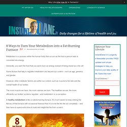 8 Ways to Turn Your Metabolism into a Fat-Burning Furnace