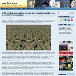 3D printed metamaterial shrinks when heated, could boost atomic-force microscopes