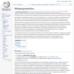 Métaprogrammation