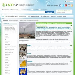 Métaux Lourds - Sources dans environnement