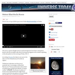 Meteor Blast Rocks Russia