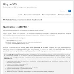 Méthode de l’épreuve composée : étude d’un document.
