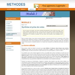synthèse et prise de notes