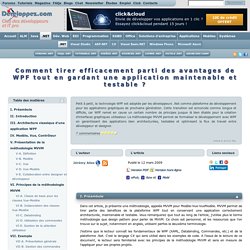Méthodologie Model-View-ViewModel avec WPF
