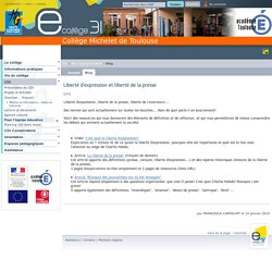 Michelet de Toulouse - Liberté d'expression et liberté de la presse