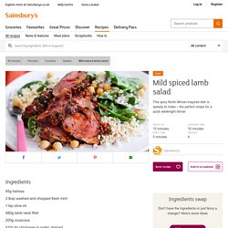 Mild spiced lamb salad