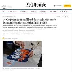 Le G7 promet un milliard de vaccins au reste du monde mais sans calendrier précis