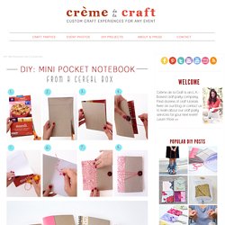 Mini Notebook From A Cereal Box