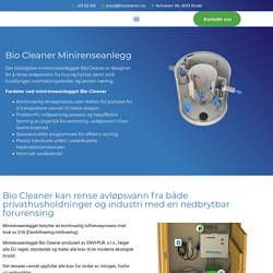 Bio Cleaner Minirenseanlegg - Miljørens AS