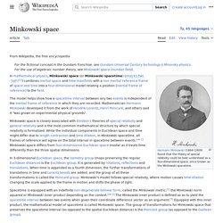Minkowski space