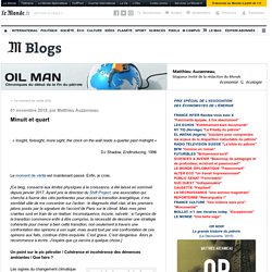 Le pétrole en 2018, Matthieu Auzanneau